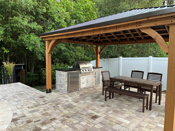 Blaze Quick Ship 96" Luxury Finished Outdoor Kitchen PKG 8