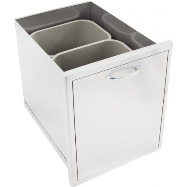 Blaze BLZ-TREC-DRW-H 20-Inch Roll-Out Double Trash / Recycling Bin