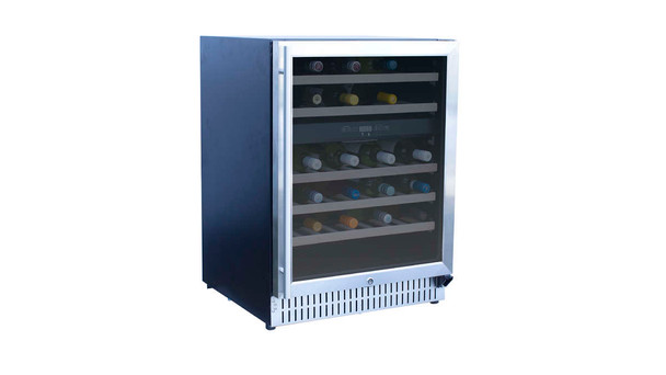 TrueFlame 24-Inch Outdoor Rated Dual Zone Wine Cooler in Stainless Steel (TF-RFR-24WD)