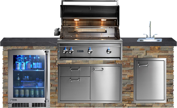 American Black Polished Granite & Gold Rush Stone