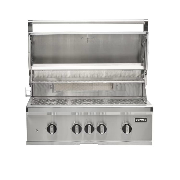 Coyote S-Series 36-Inch 4-Burner Built-In Gas Grill With RapidSear Infrared Burner & Rotisserie - C2SL36 Coyote S-Series 36-Inch 4-Burner Built-In Gas Grill With RapidSear Infrared Burner & Rotisserie - C2SL36