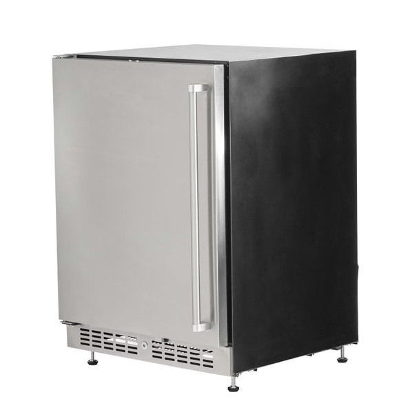 Coyote 24-Inch 5.5 Cu. Ft. Reversible Door Outdoor Rated Compact Refrigerator C124R-S