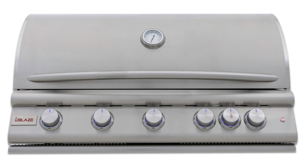Blaze BLZ-5LTE3+ LTE 40-Inch 5-Burner Built-In Propane Or Natural Gas Grill With Rear Infrared Burner & Grill Lights