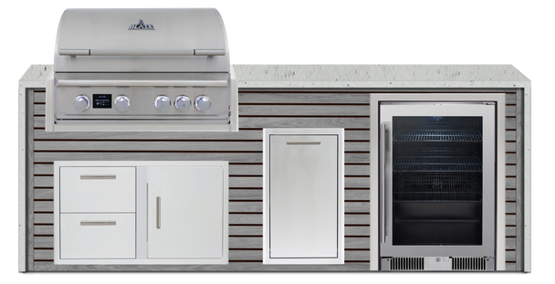 Barnboard Gray ArtisanPlank and Pitaya Polished Granite