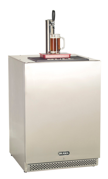 Bull 24-Inch 6.6 Cu. Ft. Left Hinge Outdoor Rated Single Tap Beer Dispenser / Kegerator