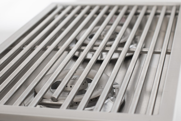 Bull Built-In Natural Gas and Propane Gas Double Side Burner W/ Stainless Steel Lid 