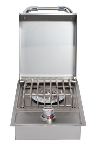 Bull Drop-In Natural Gas and Propane Gas Single Side Burner W/ Stainless Steel Lid 