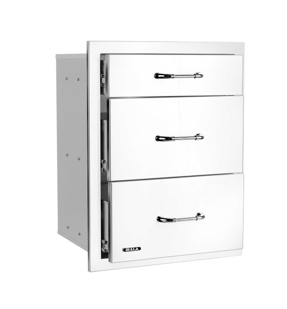 Bull 21-Inch Stainless Steel Triple Access Drawer W/ Reveal 