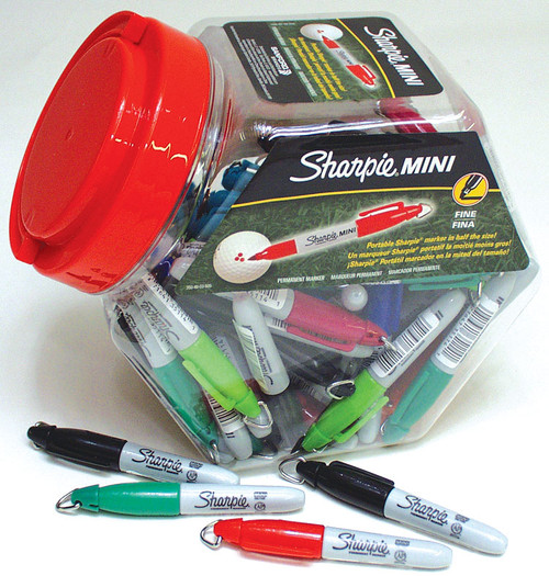 "Mini-Sharpie" Marking pens. 72-Piece counter jar @ $1.35 ea., Asst. Colors