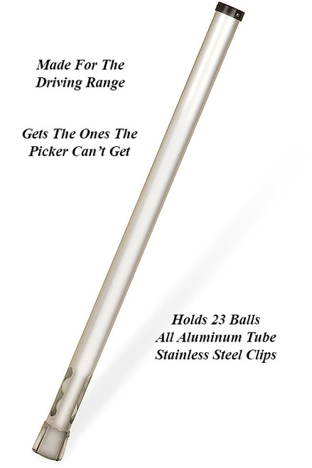 "Balshag" Tube,  Gets the balls the picker can't. Holds 23 balls. Aluminum