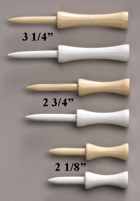 "Step-Tee", 3 1/4" 40-PACK, Natural or White "Step-Tee", 3 1/4" 40-PACK, Natural or White