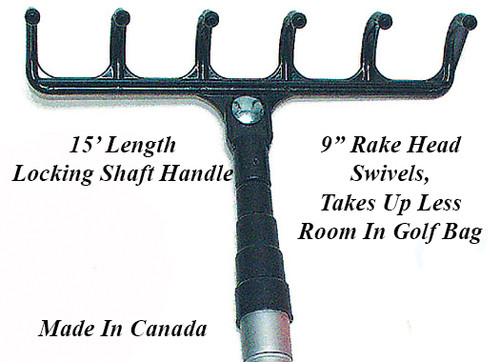 J/B Rake Golf Ball Retriever, 15' Length, 9" Rake Head Width