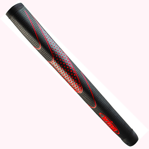 Winn M8-BRD, Standard Size Pistol Putter Grip, Black/Red