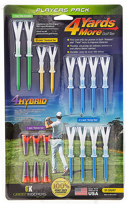 4 Yards More, Players Pack, 18 Tee Total With All Sizes