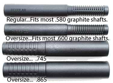 Graphite Shaft Extenders, Regular (Fits .580 Butt) Oversize (Fits .600 Butt)