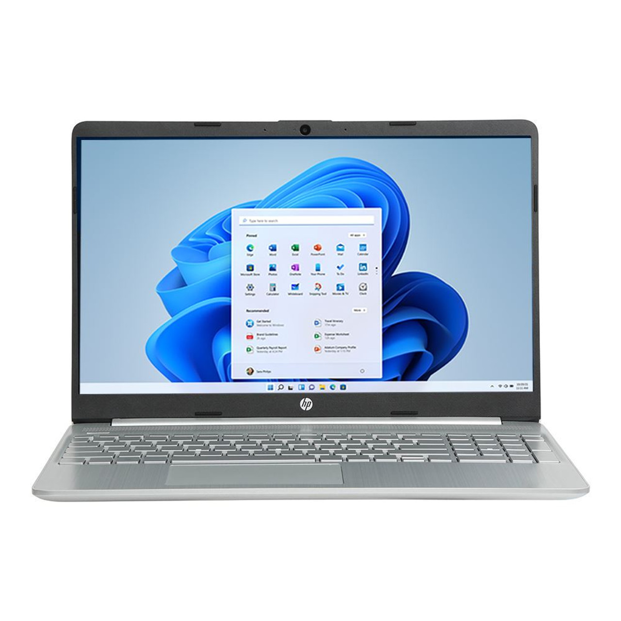 HP 15.6" Laptop Computer - Silver Intel Core i7 11th Gen 1195G7 2.9GHz Processor; 8GB DDR4-3200 RAM; 512GB Solid State Drive; Intel Iris Xe Graphics