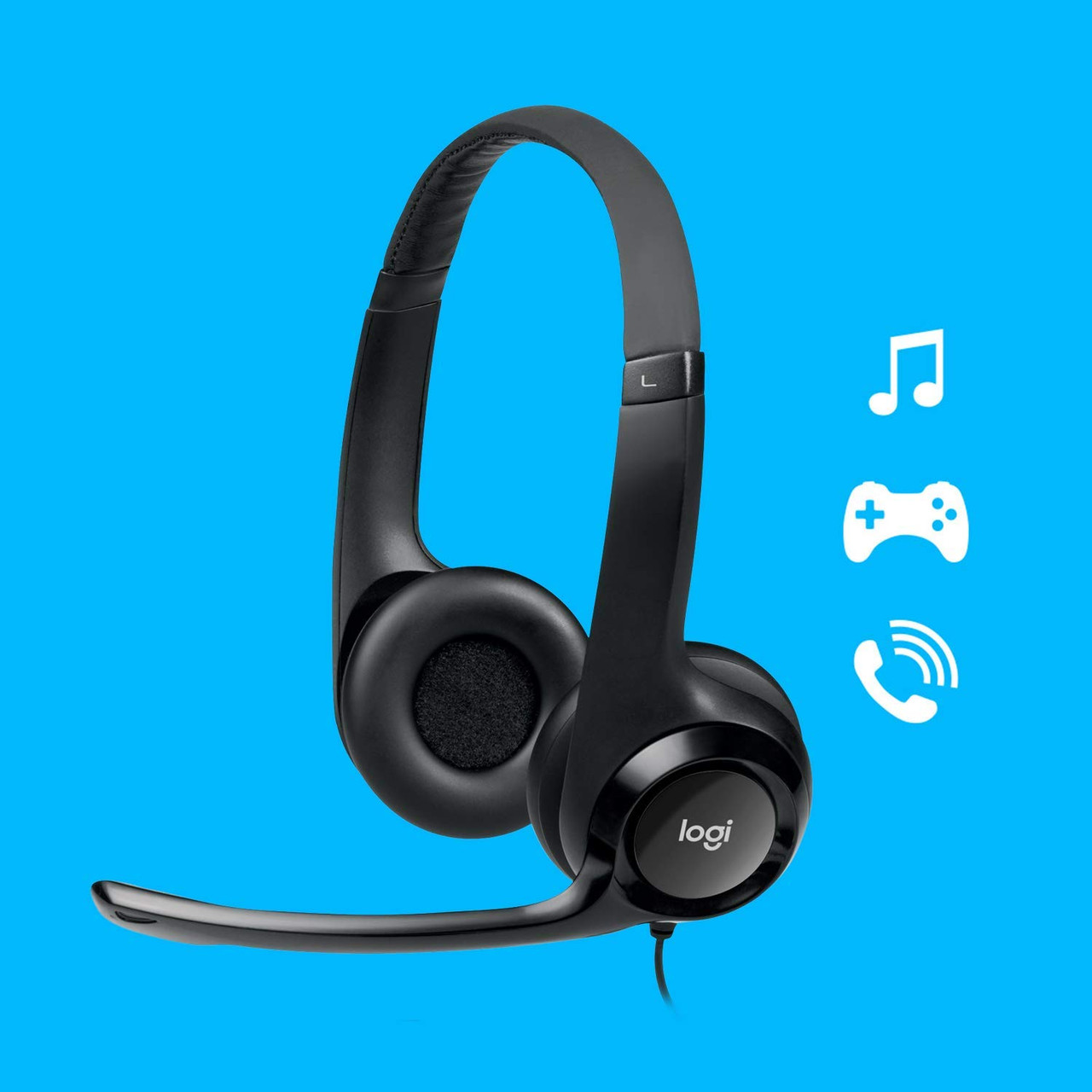 Logitech USB Headset H390 with Noise Cancelling Mic