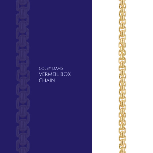 Colby Davis Chain: Gold Vermeil Medium Box - 18"