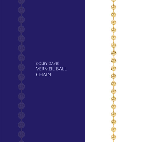 Colby Davis Chain: Gold Vermeil Ball - 18"