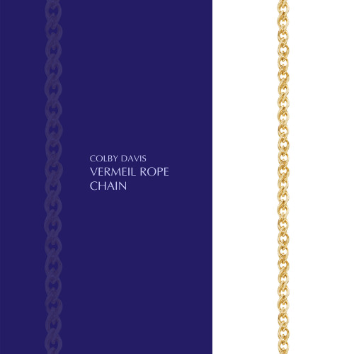 Colby Davis Chain: Gold Vermeil Rope - 18"