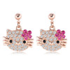 Cat Flower Stud Earring