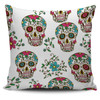 White Skull Pillow Cover