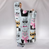 Comic Cat II Hooded Blanket
