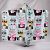 Comic Cat II Hooded Blanket