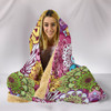 Flower Pattern Hooded Blanket