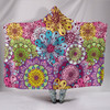 Flower Pattern Hooded Blanket