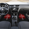Silver cross in Red Car Floor Mats