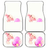 Coral Axolotl And Pokemon in pink Car Floor Mats