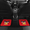 Red of Angry Bird Face Car Floor Mats