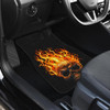 Skull Fire Evil in Black Car Floor Mats
