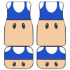Mario Blue Mushroom Car Floor Mats