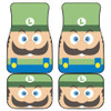 Mario Green Character Nintendo Game Car Floor Mats