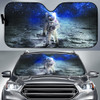 Astronaut on the Moon in The Galaxy Car Auto Sun Shade Windshield