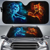 Tiger Fire And Ice Auto Car Sun Shade Windshield