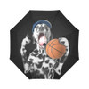 Cute Dog In Cap Holding A Ball Auto Foldable Umbrella