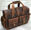 John Premium Leather Messenger Portfolio Bag Work Briefcase