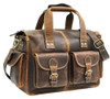 John Premium Leather Messenger Portfolio Bag Work Briefcase
