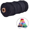 100% Natural Macrame Cotton Cord,3mm x109 Yard Twine String Cord Colored Cotton Rope Craft Cord for DIY Crafts Knitting Plant Hangers