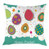 Happy Easter Decorations For Home Bunny Easter Eggs Polyester Pillowcase 45*45Cm Party Decorations Easter Rabbit Decor Gift