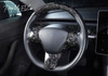 Genuine Carbon Fiber Top Steering Wheel Fascia for Model Y (Various Options)