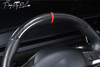 Genuine Carbon Fiber Top Steering Wheel Fascia for Model Y (Various Options)