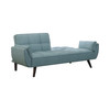 Cheyenne Biscuit-Tufted Sofa Bed Turquoise Blue