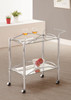 Lindsay Chrome Tempered Glass Serving Cart