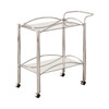 Lindsay Chrome Tempered Glass Serving Cart