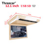 12 inch Monitor 1080P Video HD Digital TFT Screen Widescreen Ultra-thin Mounted Car Roof Player HDMI AV FM USB SD MP5 NO DVD