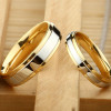 Stainless steel Wedding Ring Silver Gold Color Simple Design Couple Alliance Ring 4mm 6mm Width Band Ring for Women and Men